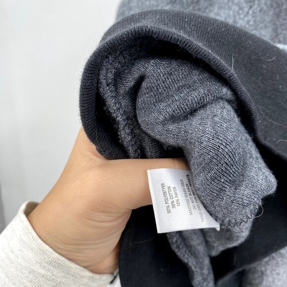 feat M dark gray inside out sweatshirt hoodie - Picture 6 of 6